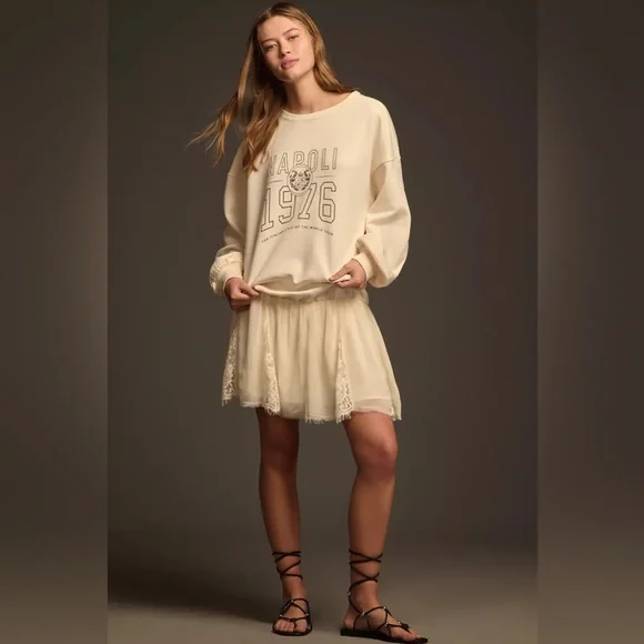 Anthropologie | Dresses | Anthropologie Pilcro Sweatshirt Twofer Mini Dress  | Poshmark